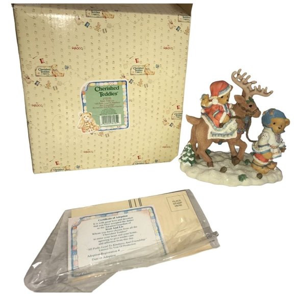 Sven & Liv Cherished Teddies 272159 - Enesco Holiday Figurine - Picture 1 of 9